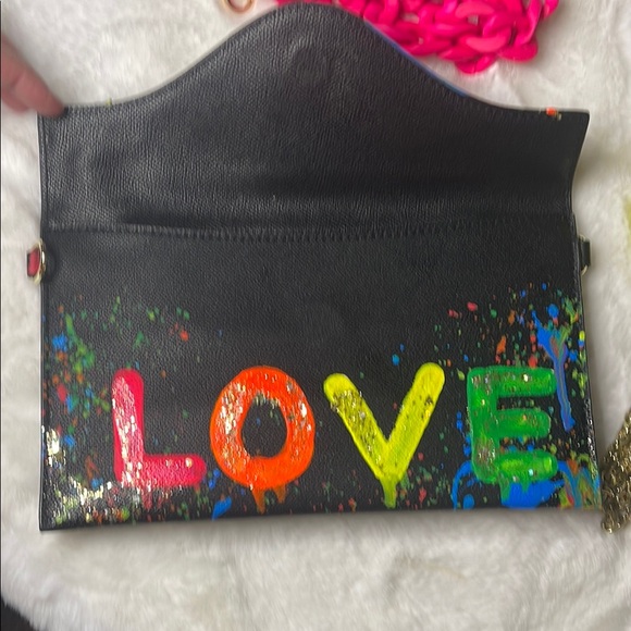 Anca Barbu- Clutch bag- LOVE- multi neon color - Picture 5 of 7